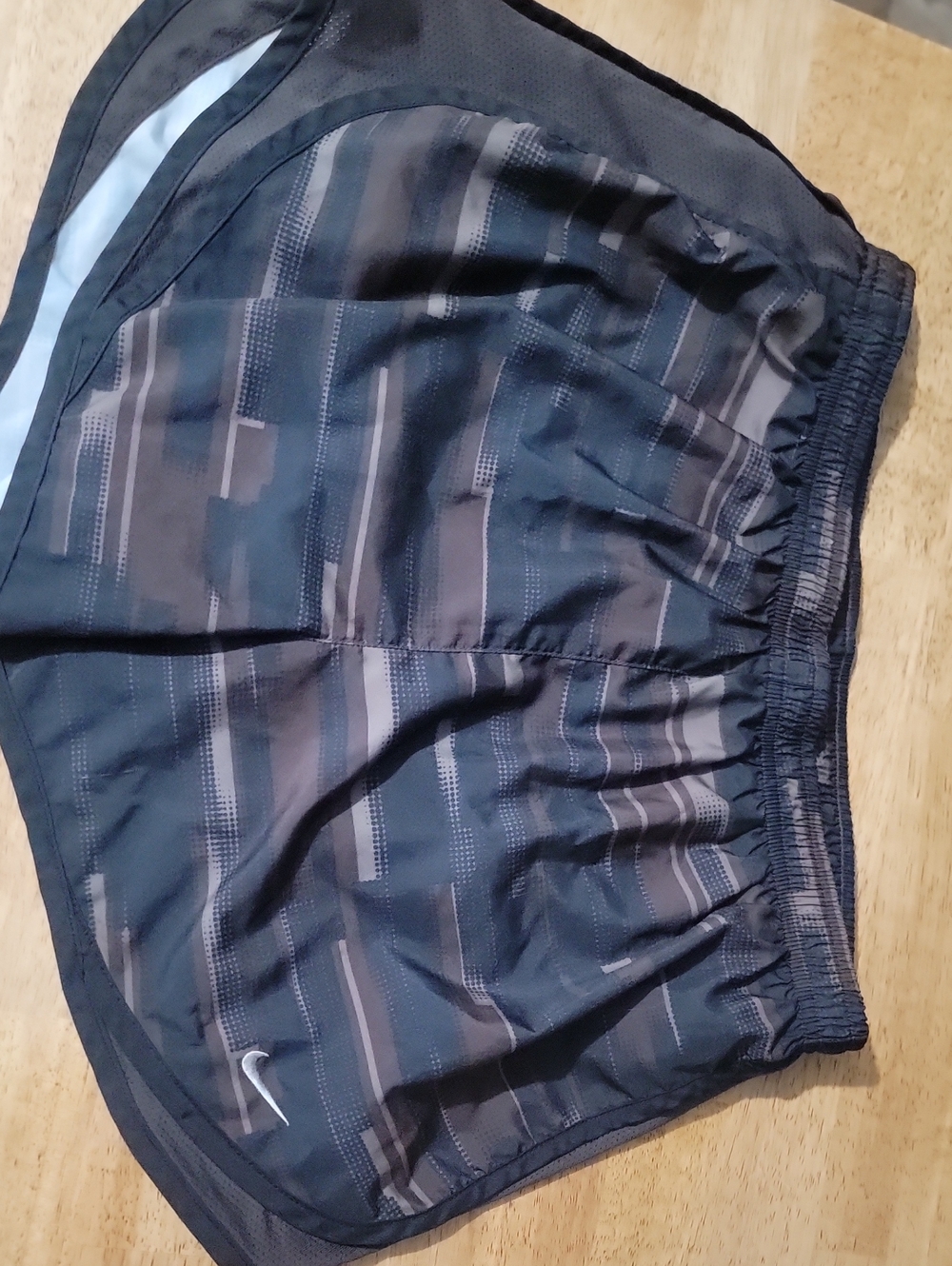 Nike Black and Gray Women's Athletic Running Shorts